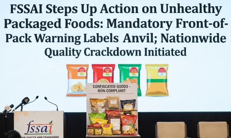 FSSAI Steps Up Action on Unhealthy Packaged Foods Mandatory Front-of-Pack Warning Labels on Anvil; Nationwide Quality Crackdown Initiated