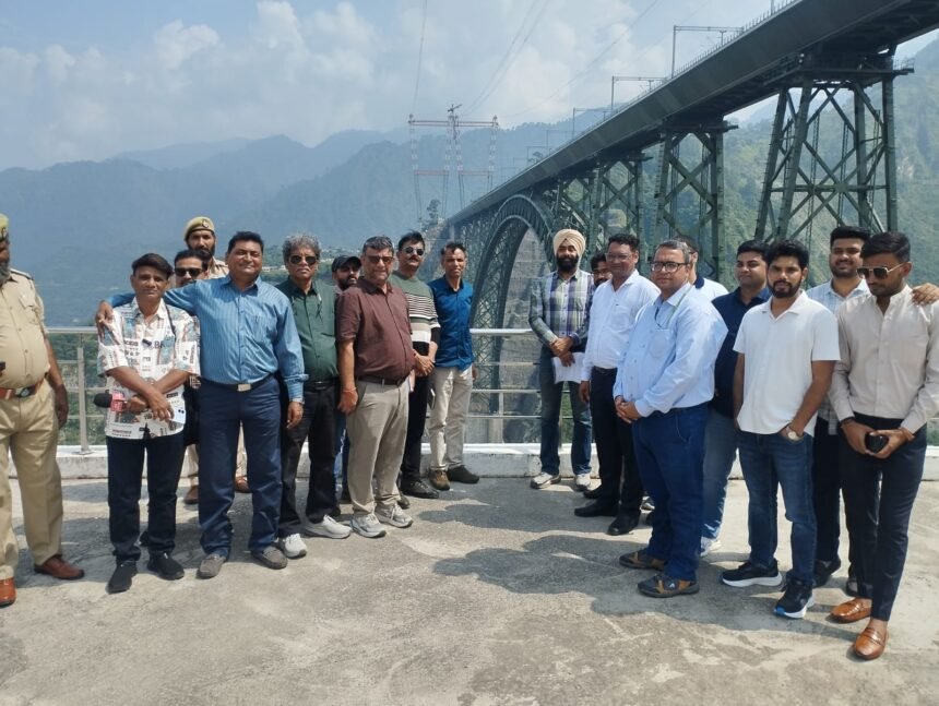 Media Delegation from Ahmedabad Tours Engineering Marvels in Reasi: Chenab Arch, Anji Khad Bridge, and Salal Hydel Station Reviewed