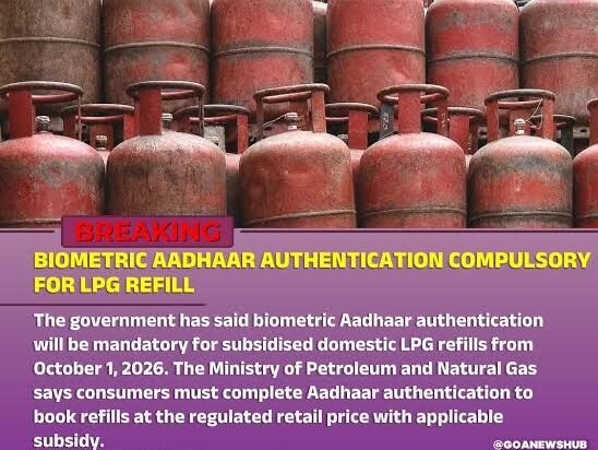 Mandatory Biometric Aadhaar Verification for Subsidized LPG Refills from October 1, 2026: Petroleum Ministry Issues Directives