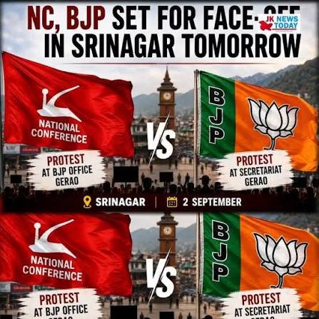 High-Stakes Political Face-Off in Srinagar: BJP to March on Civil Secretariat as Ruling NC Calls Counter-Protest