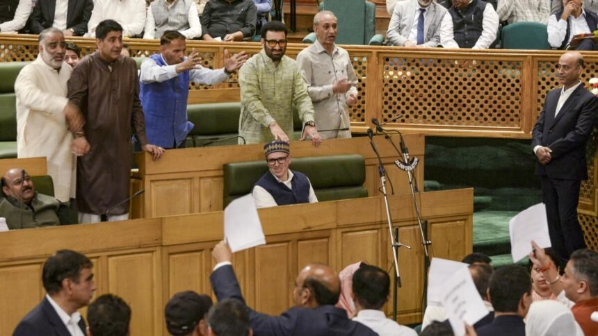 Stormy Opening Day for J&K Assembly Autumn Session Over Statehood Demands