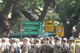 Central Delhi Turned into Fortress as INDIA Bloc Marches to Election Commission; Rapid Action Force Deployed Amid Electoral Roll Row
