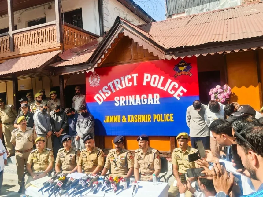 Inter-State Drug Network Busted in Srinagar: 8 Arrested, Massive Haul of Contraband, Gold & Cash Seized