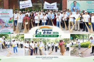 Union Ministry of Health and Family Welfare Organises Shramdaan under ‘Swachhata Hi Seva 2026’Dr. Rajiv Bahl, Secretary Department of Health Research Leads Cleanliness Drive; Senior Officials and Staff Participate with Enthusiasm